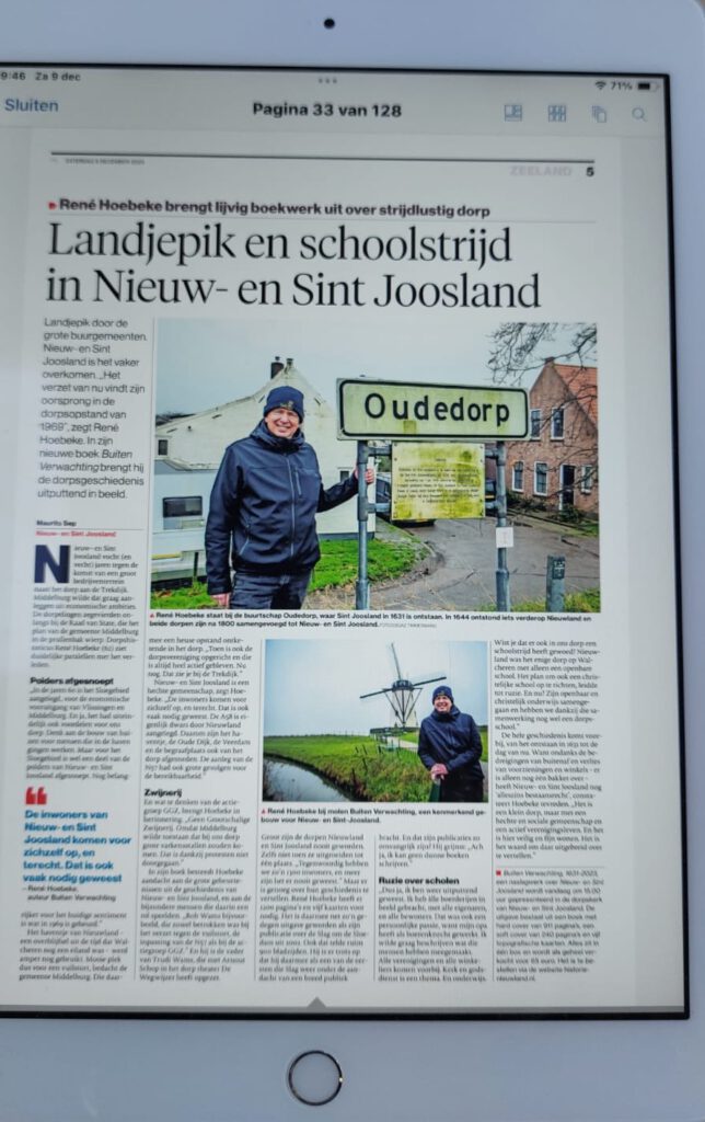 René Hoebeke artikel PZC Nieuw- en Sint Joosland