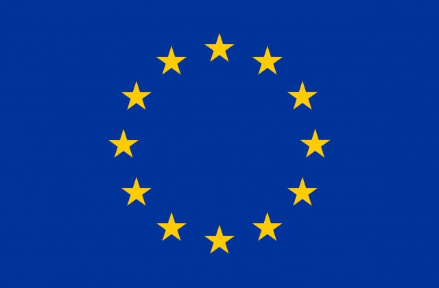 Vlag van de EU - blauw met gele sterren | Partij Helder