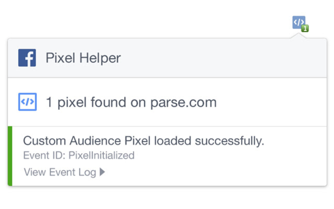 Facebook Pixel Helper Ontvouwt Voorbeeld